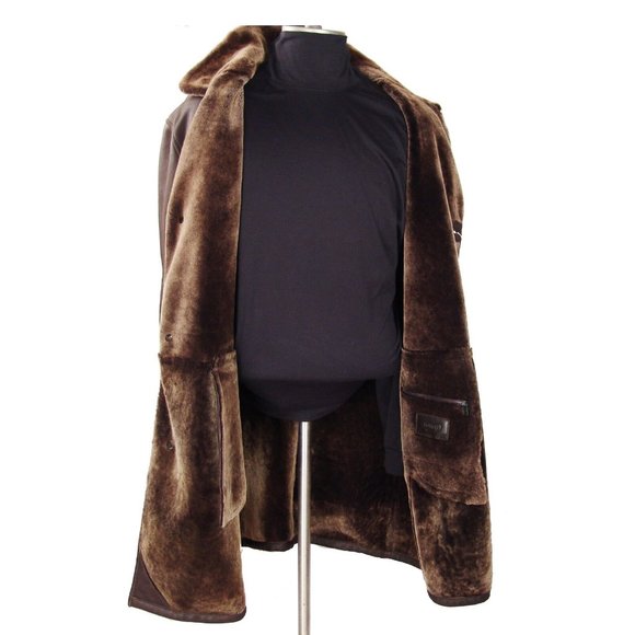 Gorgeous Longhi Shearling Coat Brand New Top Quality Made In Italy EU Size 56 - Picture 6 of 11